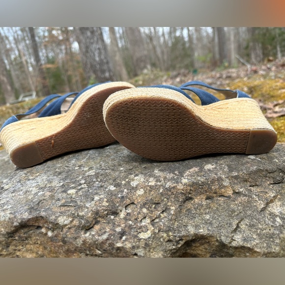 Micheal Kors Damita Wedge | canvas | 7 | Navy - Picture 7 of 16